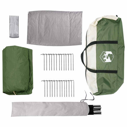vidaXL Family Tent with Rainfly Water-resistant 10-Person Green