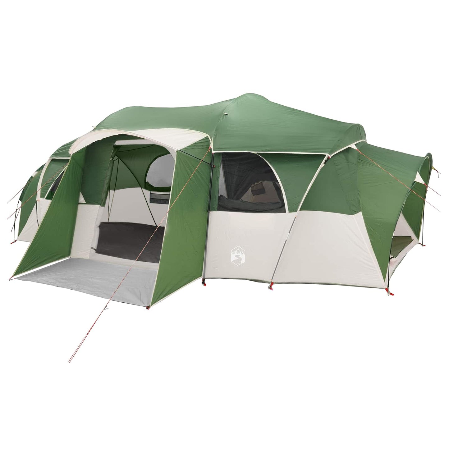 vidaXL Family Tent with Rainfly Water-resistant 10-Person Green
