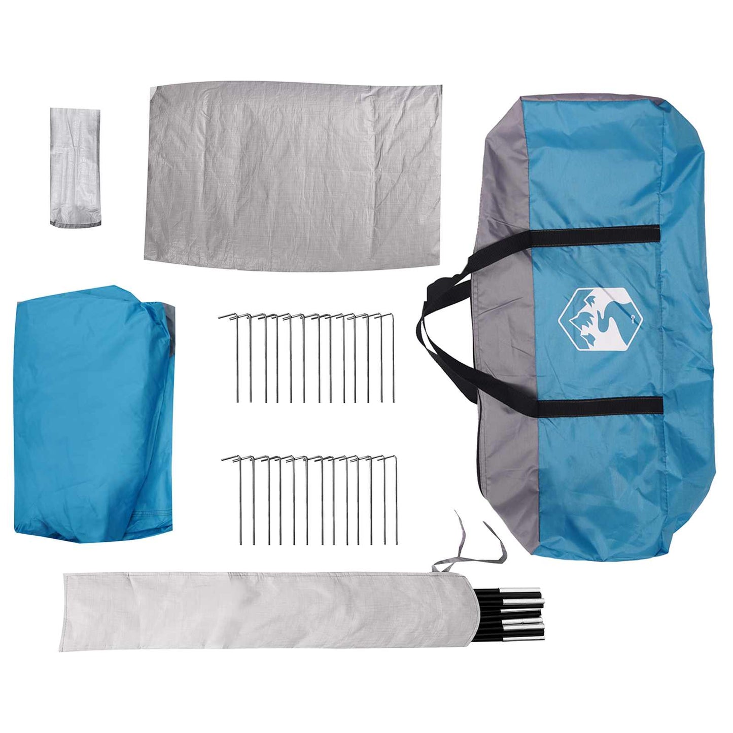 vidaXL Family Tent with Rainfly Water-resistant 10-Person Blue