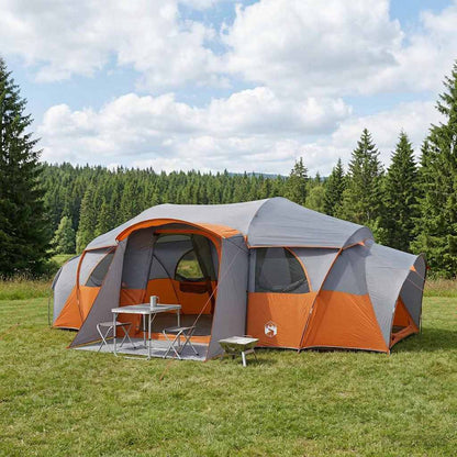 vidaXL Family Tent with Rainfly Water-resistant 10-Person - Grey
