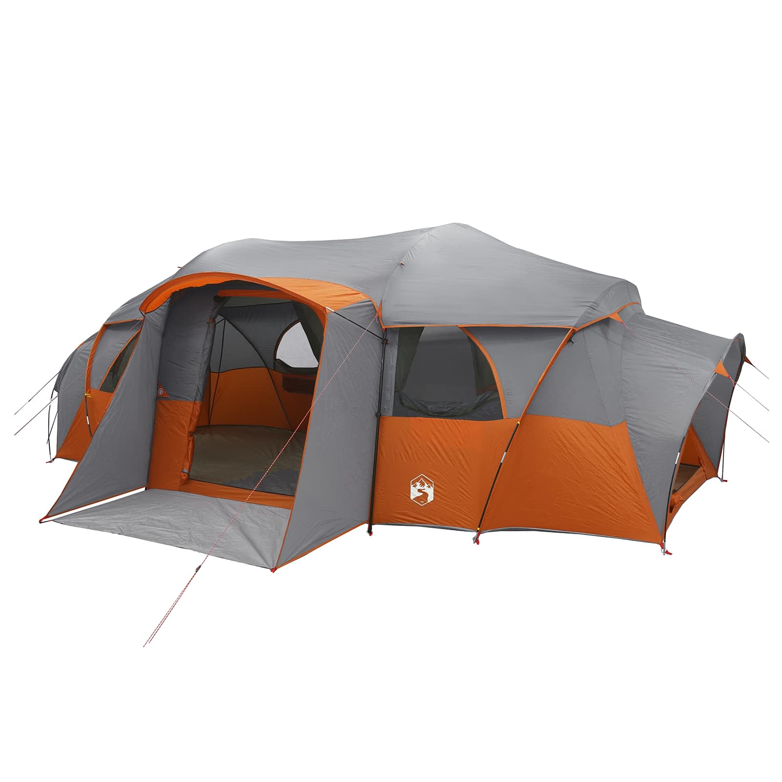 vidaXL Family Tent with Rainfly Water-resistant 10-Person - Grey