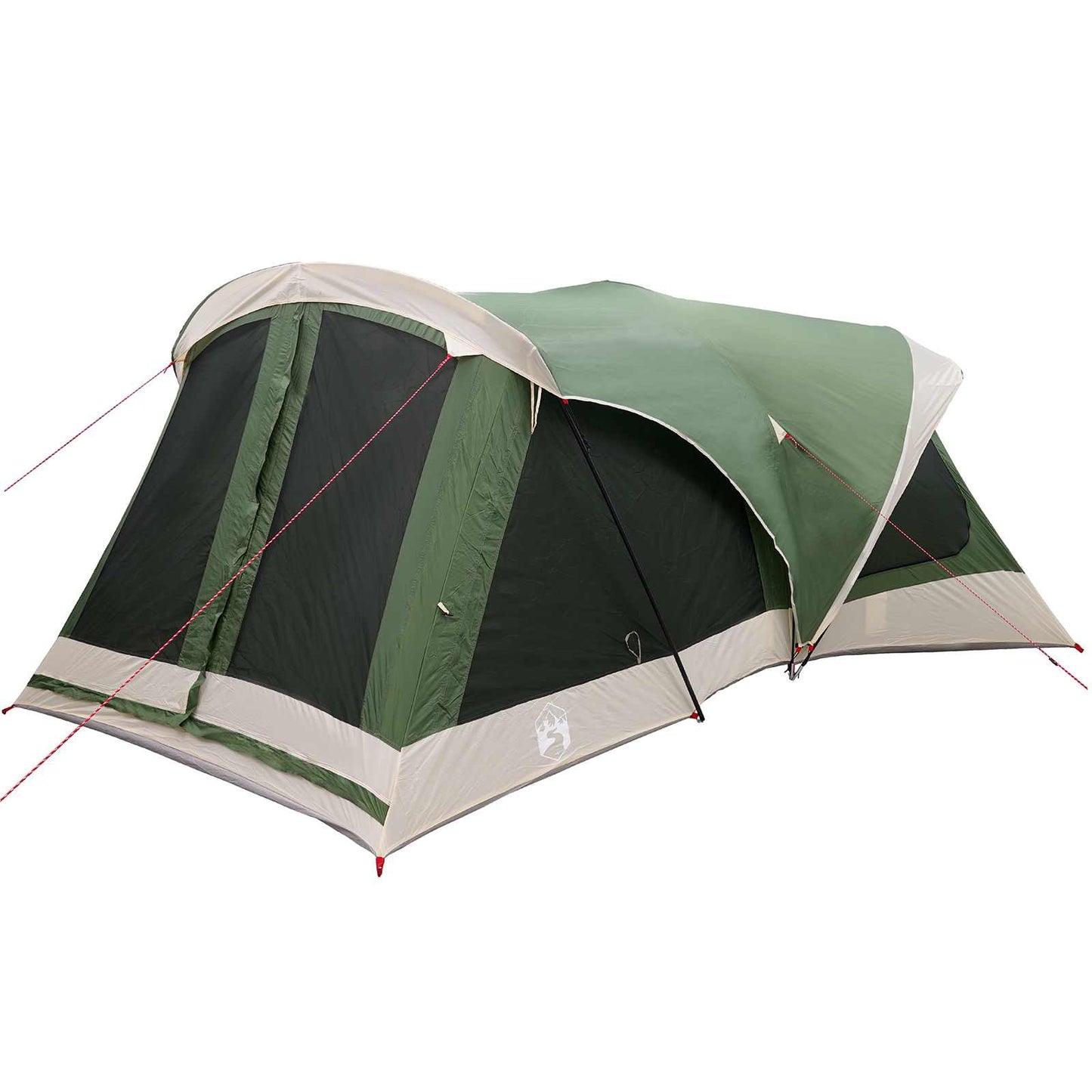 vidaXL Family Tent 14-Person Green 185T Polyester with PU Coating - 550 x 555 x 208 cm