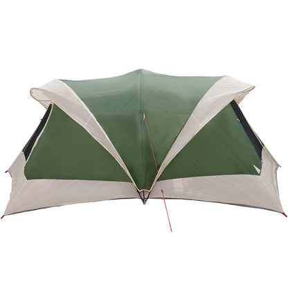 vidaXL Family Tent 14-Person Green 185T Polyester with PU Coating - 550 x 555 x 208 cm