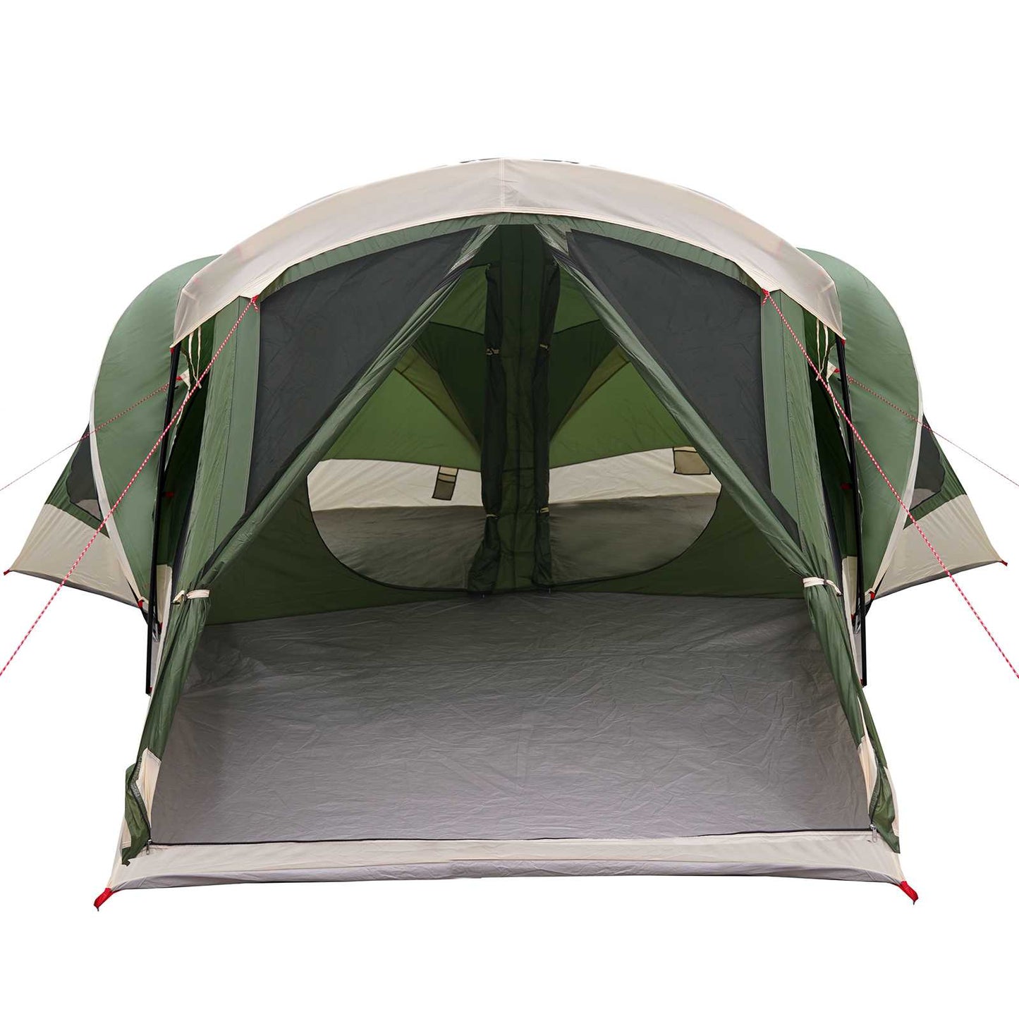 vidaXL Family Tent 14-Person Green 185T Polyester with PU Coating - 550 x 555 x 208 cm
