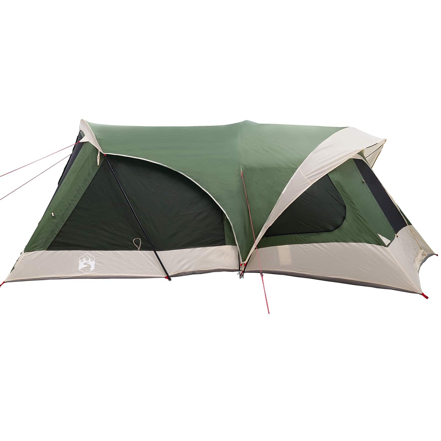 vidaXL Family Tent 14-Person Green 185T Polyester with PU Coating - 550 x 555 x 208 cm