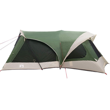 vidaXL Family Tent 14-Person Green 185T Polyester with PU Coating - 550 x 555 x 208 cm