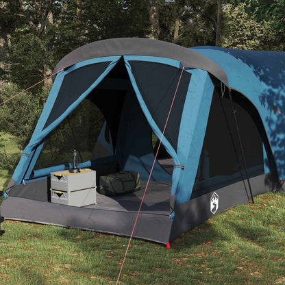 vidaXL Family Tent 14-Person Blue 185T Polyester with PU Coating - 550 x 555 x 208 cm