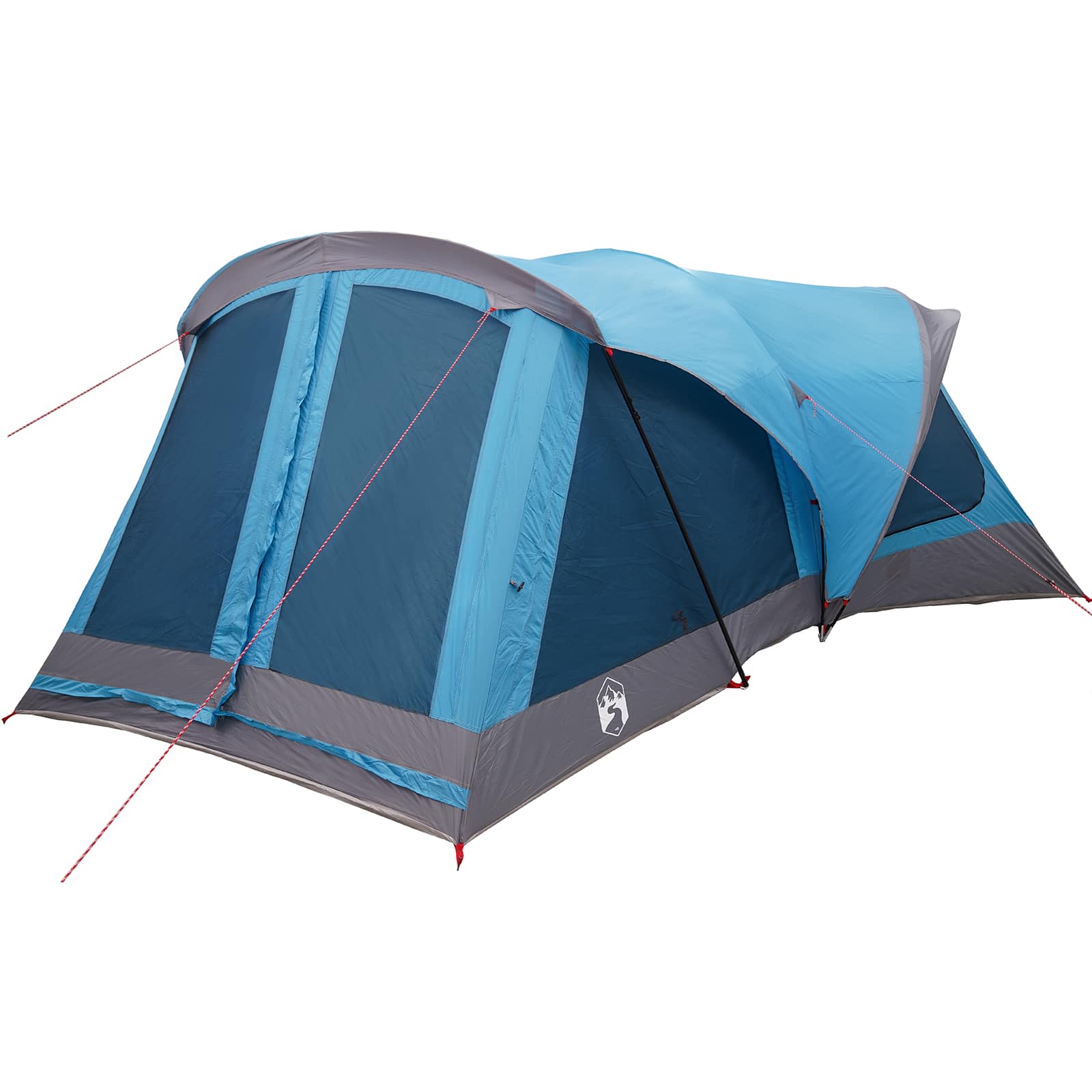 vidaXL Family Tent 14-Person Blue 185T Polyester with PU Coating - 550 x 555 x 208 cm