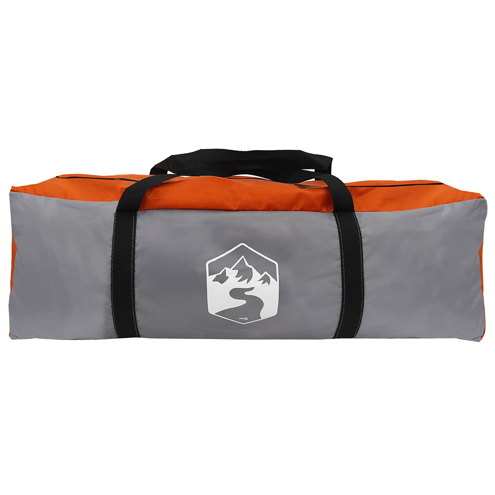 vidaXL Family Tent 14-Person Grey and Orange - 550 x 555 x 208 cm