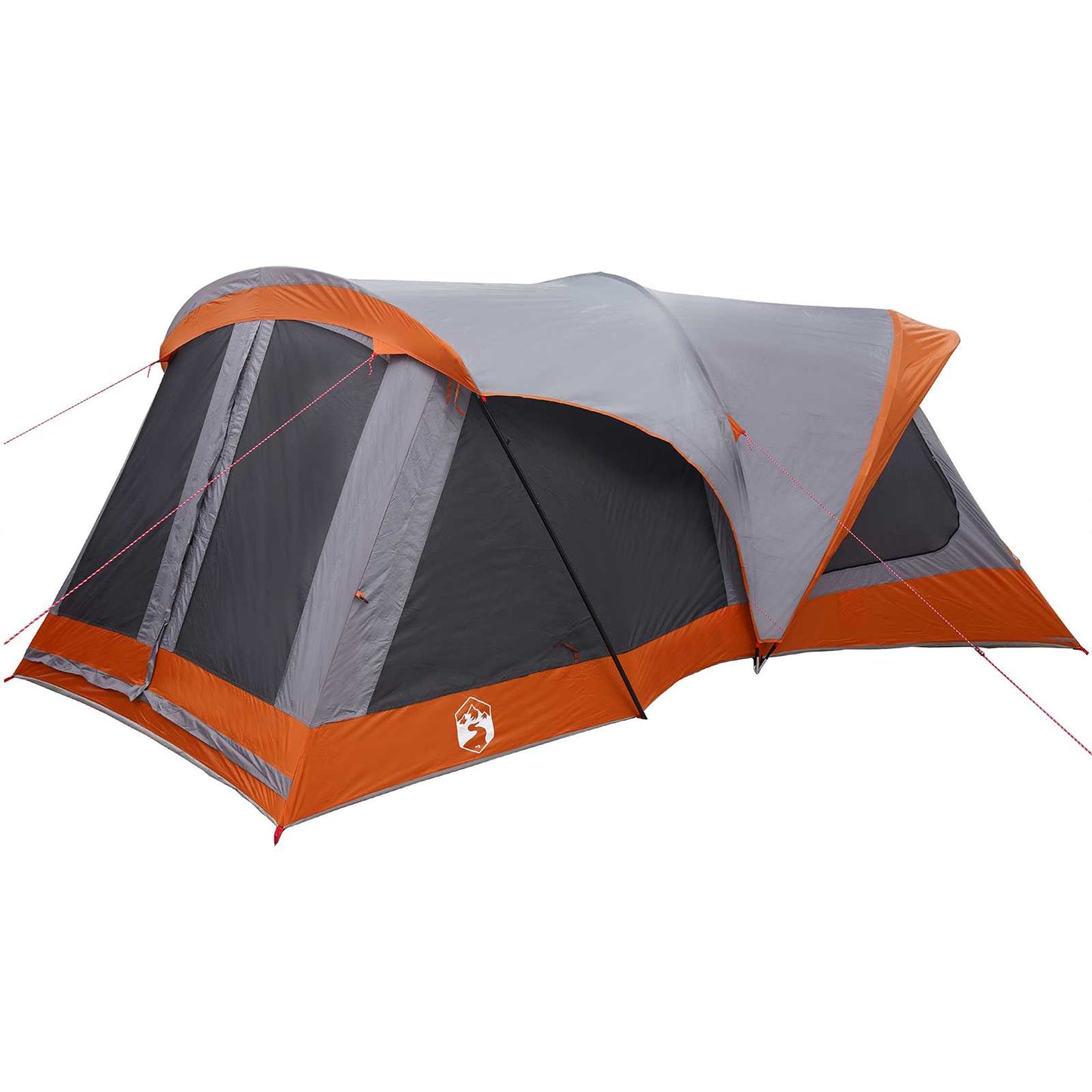 vidaXL Family Tent 14-Person Grey and Orange - 550 x 555 x 208 cm