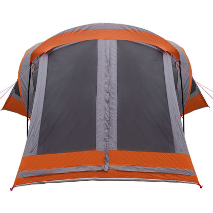vidaXL Family Tent 14-Person Grey and Orange - 550 x 555 x 208 cm