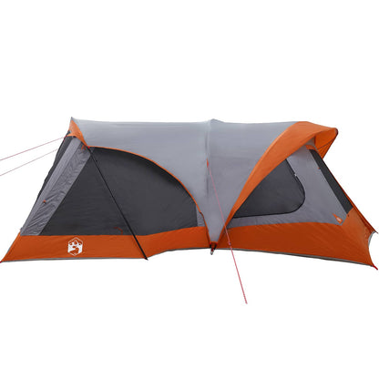 vidaXL Family Tent 14-Person Grey and Orange - 550 x 555 x 208 cm