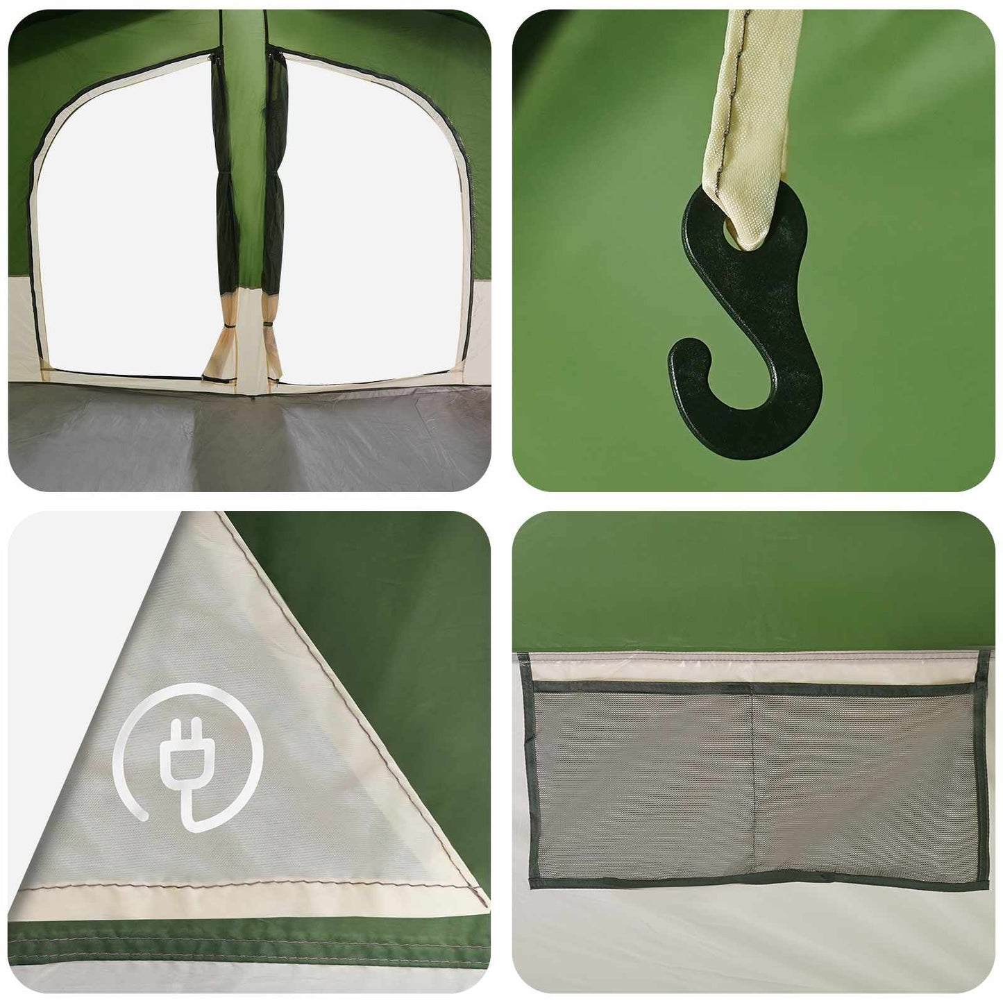 vidaXL Family Tent 533 x 312 x 230 cm Green