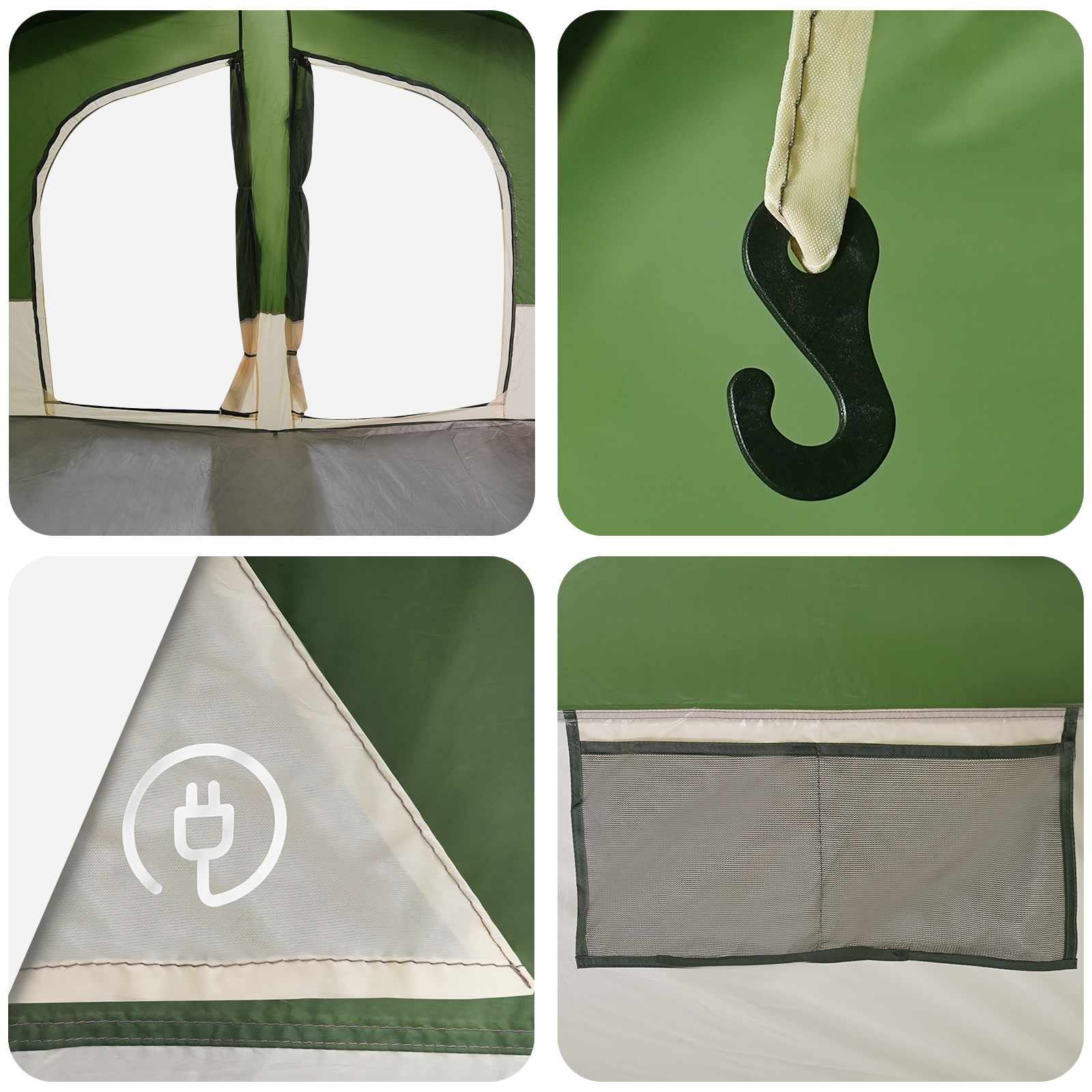 vidaXL Family Tent 533 x 312 x 230 cm Green