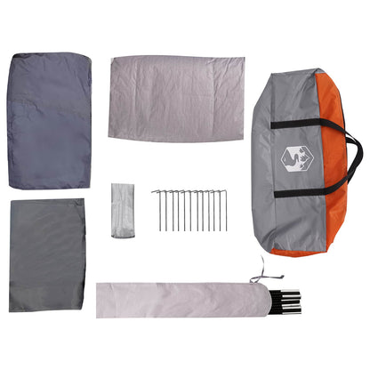 vidaXL Family Tent 533 x 312 x 230 cm Grey and Orange