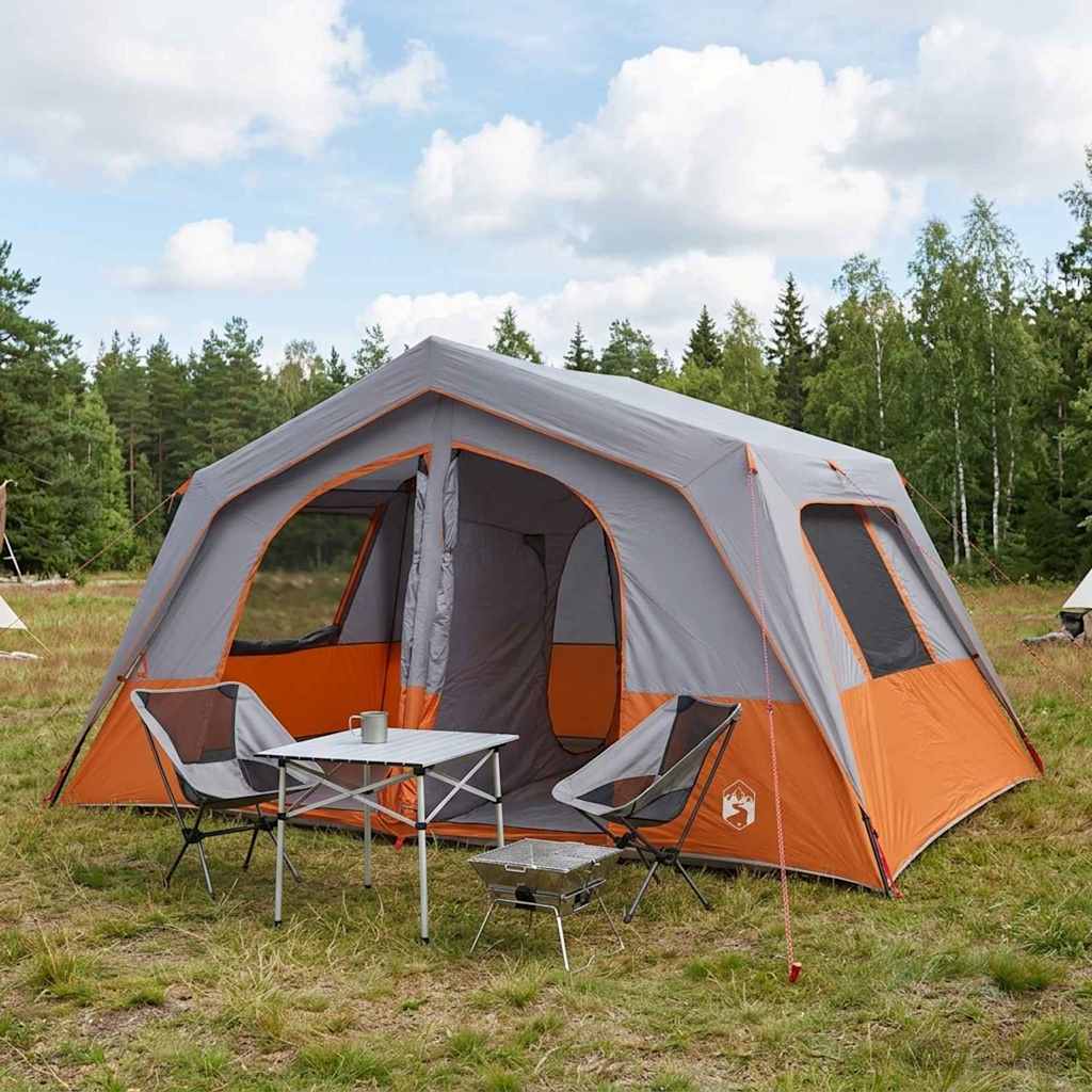 vidaXL Family Tent 533 x 312 x 230 cm Grey and Orange