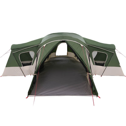 vidaXL Family Tent 14-Person Green 185T Polyester with PU Coating - 610 x 610 x 210 cm