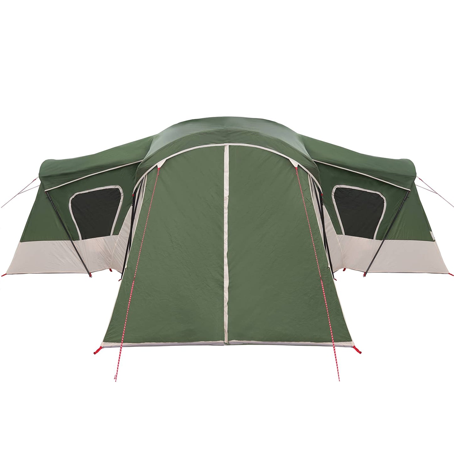 vidaXL Family Tent 14-Person Green 185T Polyester with PU Coating - 610 x 610 x 210 cm