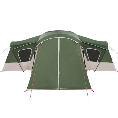 vidaXL Family Tent 14-Person Green 185T Polyester with PU Coating - 610 x 610 x 210 cm