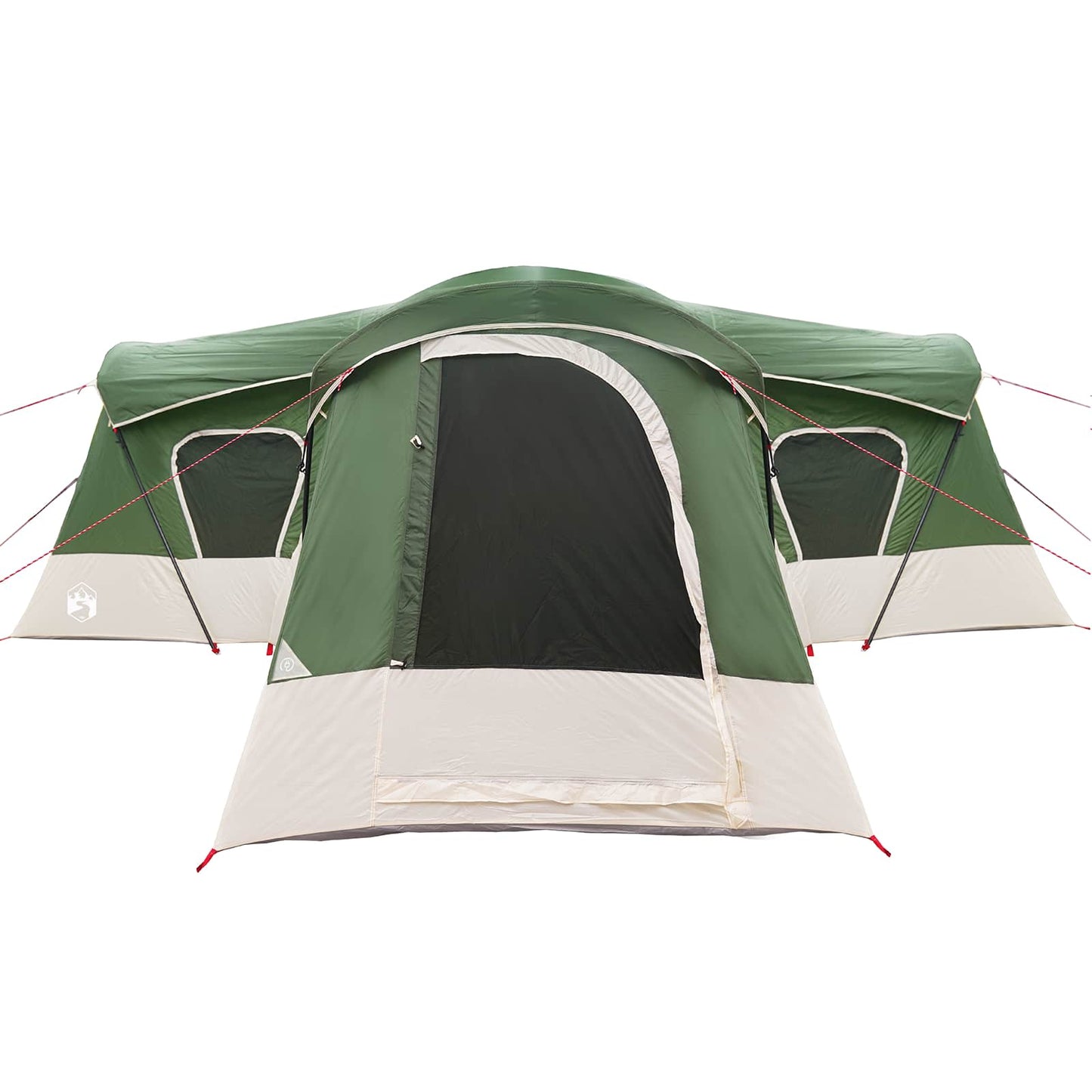 vidaXL Family Tent 14-Person Green 185T Polyester with PU Coating - 610 x 610 x 210 cm