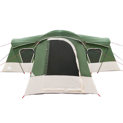 vidaXL Family Tent 14-Person Green 185T Polyester with PU Coating - 610 x 610 x 210 cm