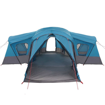 vidaXL Family Tent 14-Person Blue 185T Polyester with PU Coating - 610 x 610 x 210 cm