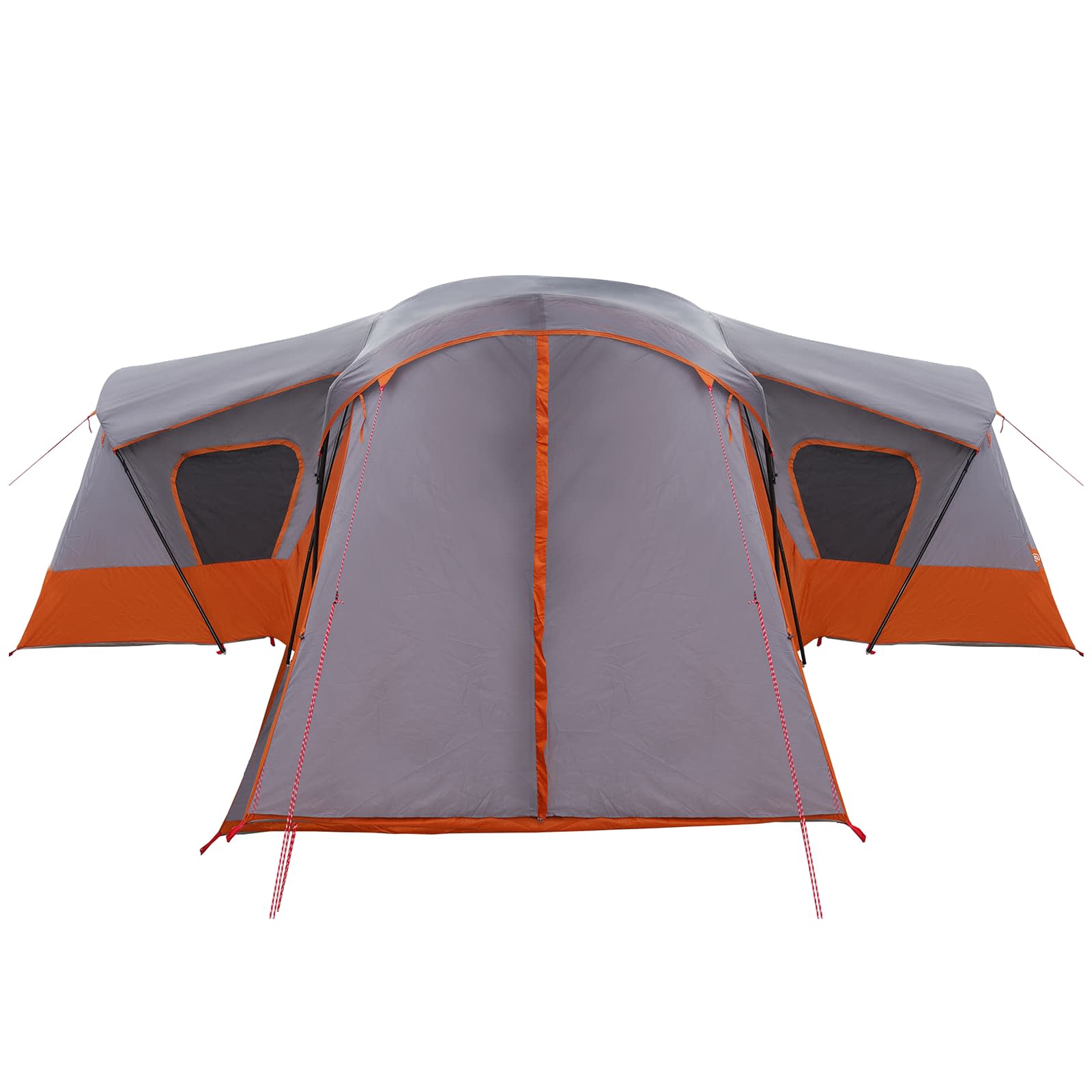vidaXL Family Tent 14-Person Grey and Orange - 610 x 610 x 210 cm