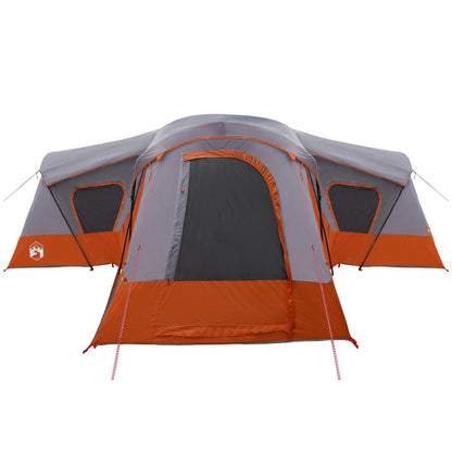 vidaXL Family Tent 14-Person Grey and Orange - 610 x 610 x 210 cm