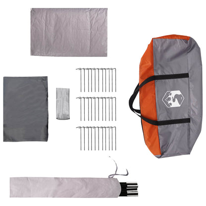 vidaXL Tunnel Tent 675 x 392 x 210 cm Grey and Orange