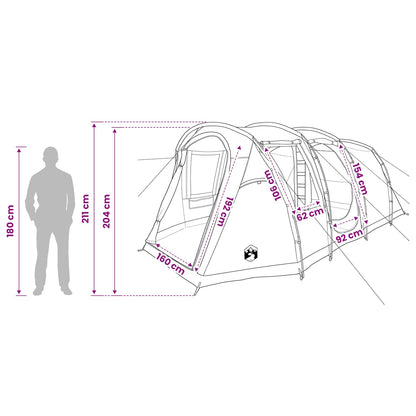 vidaXL Tunnel Tent 505 x 330 x 204 cm Green