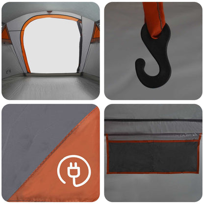 vidaXL Tunnel Tent 505 x 330 x 204 cm Grey and Orange