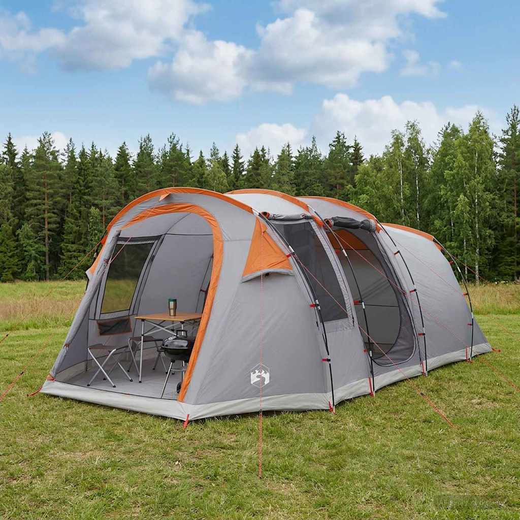 vidaXL Tunnel Tent 505 x 330 x 204 cm Grey and Orange
