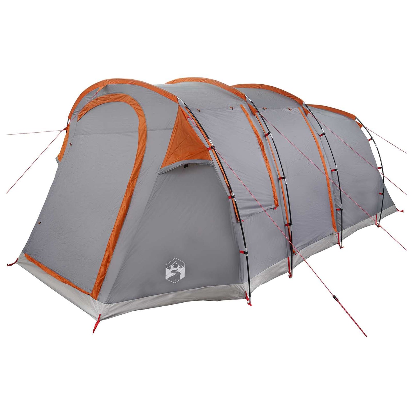 vidaXL Tunnel Tent 505 x 330 x 204 cm Grey and Orange