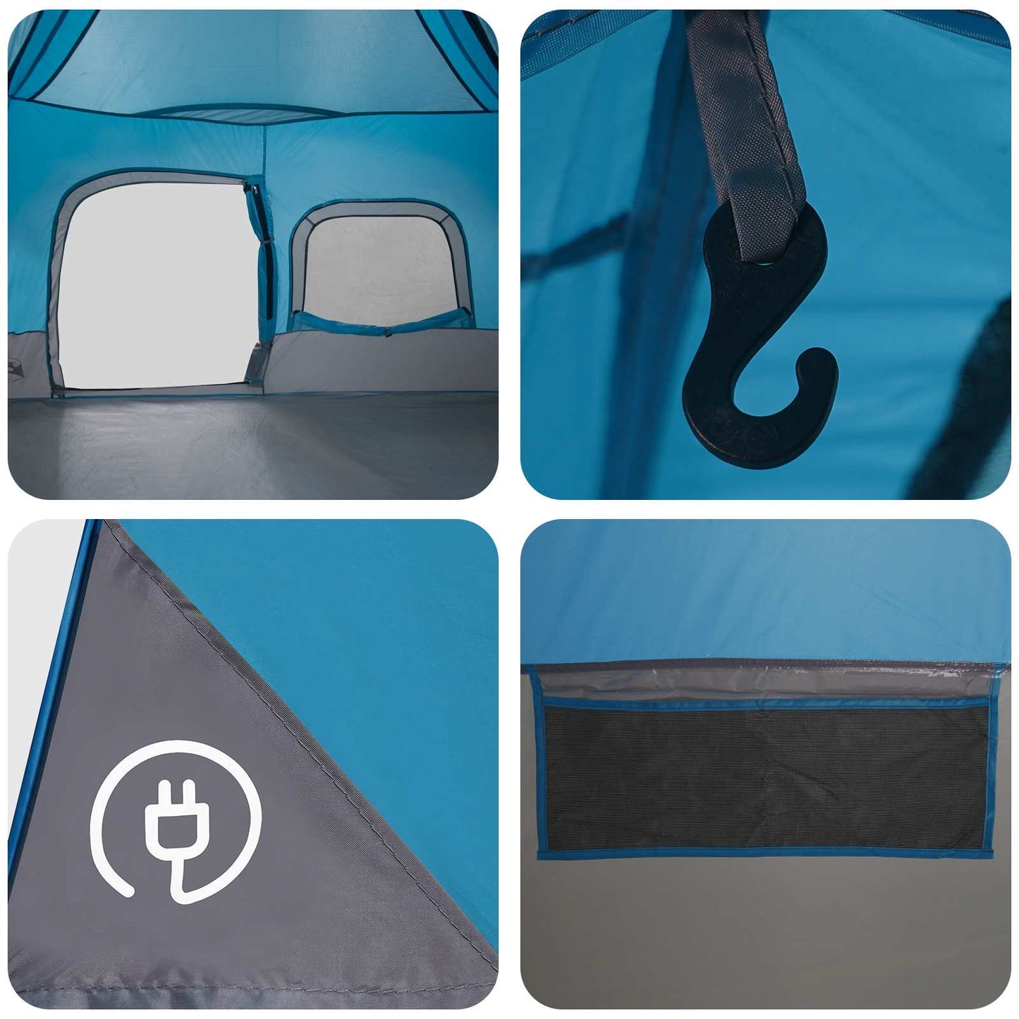 vidaXL Instant Tent Blue 340 x 280 x 190 cm