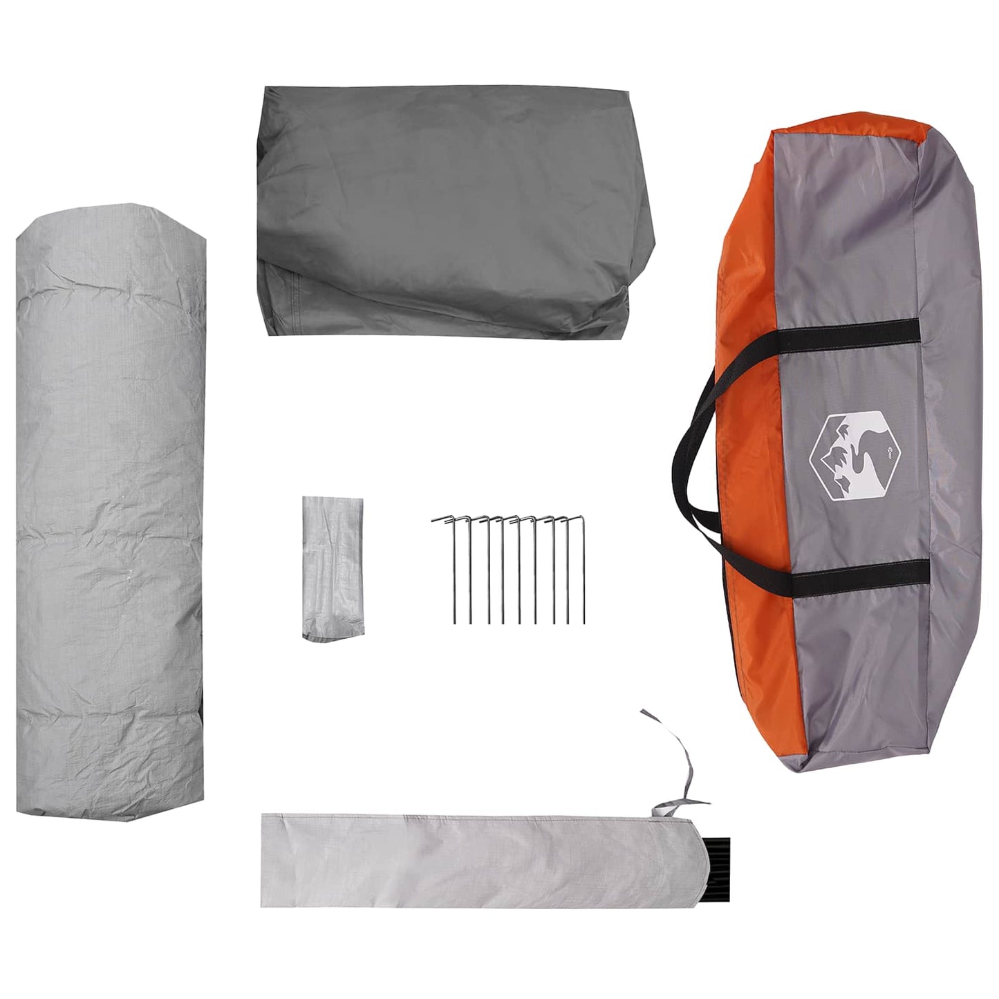 vidaXL Instant Tent Grey and Orange 340 x 280 x 190 cm