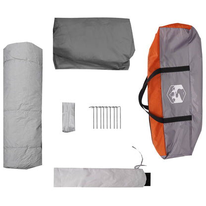 vidaXL Instant Tent Grey and Orange 340 x 280 x 190 cm