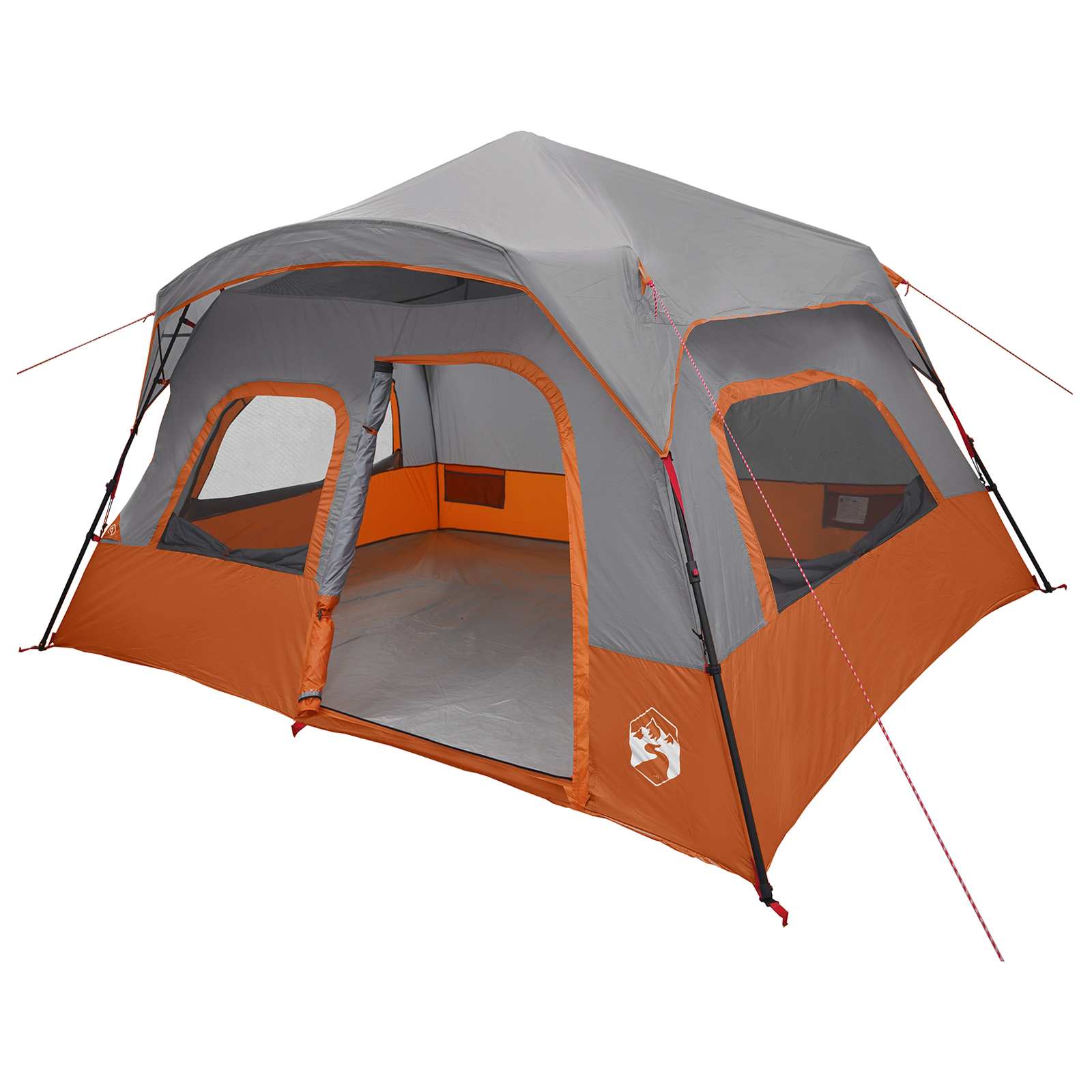 vidaXL Instant Tent Grey and Orange 340 x 280 x 190 cm