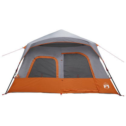 vidaXL Instant Tent Grey and Orange 340 x 280 x 190 cm
