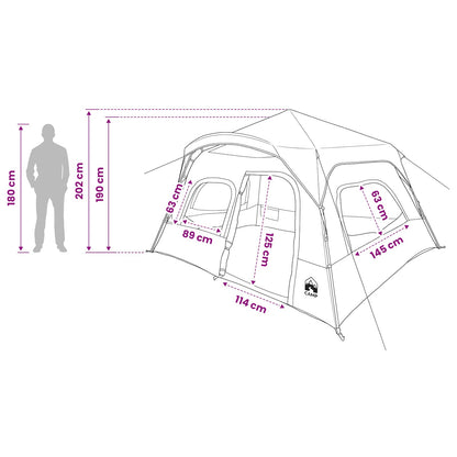 vidaXL Instant Tent Grey and Orange 340 x 280 x 190 cm