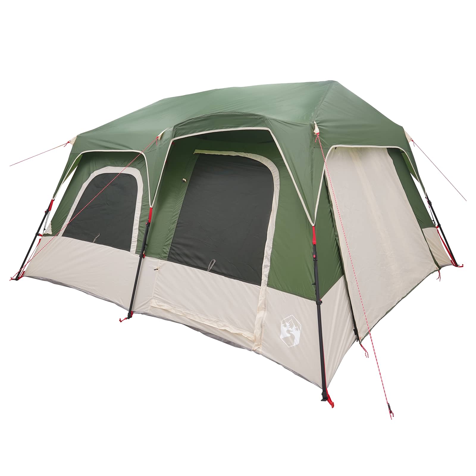 vidaXL Instant Tent 8-Person Green 185T Polyester with PU Coating