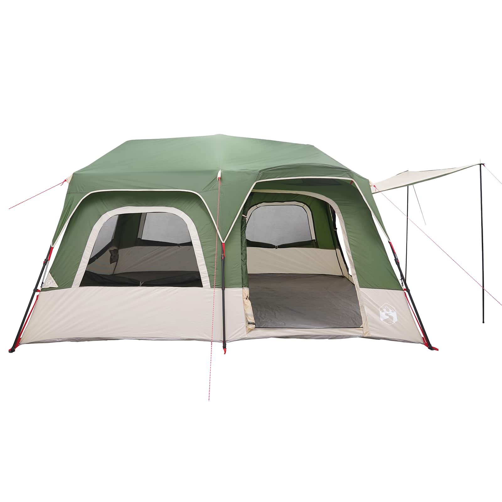 vidaXL Instant Tent 8-Person Green 185T Polyester with PU Coating