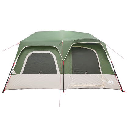 vidaXL Instant Tent 8-Person Green 185T Polyester with PU Coating