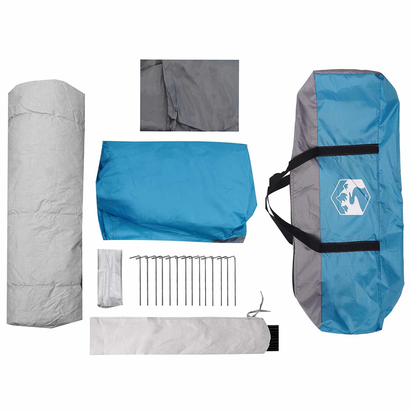 vidaXL Instant Tent 8-Person Blue 185T Polyester with PU Coating