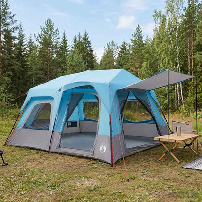 vidaXL Instant Tent 8-Person Blue 185T Polyester with PU Coating