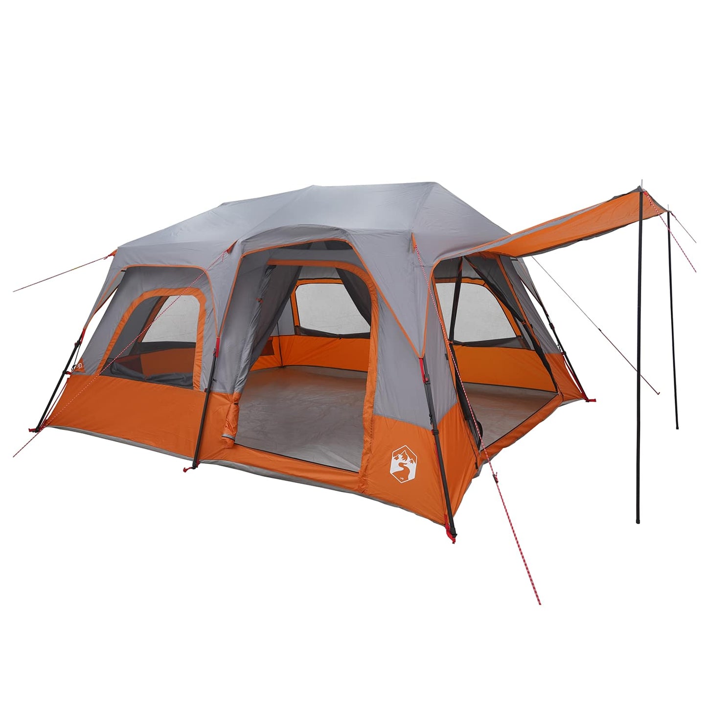 vidaXL Instant Tent 8-Person Grey and Orange