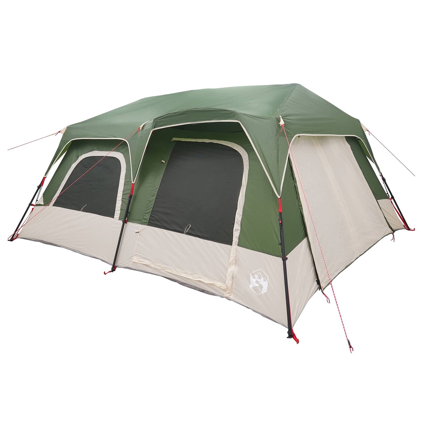 vidaXL Instant Tent 10-Person Green 185T Polyester with PU Coating