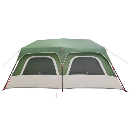 vidaXL Instant Tent 10-Person Green 185T Polyester with PU Coating