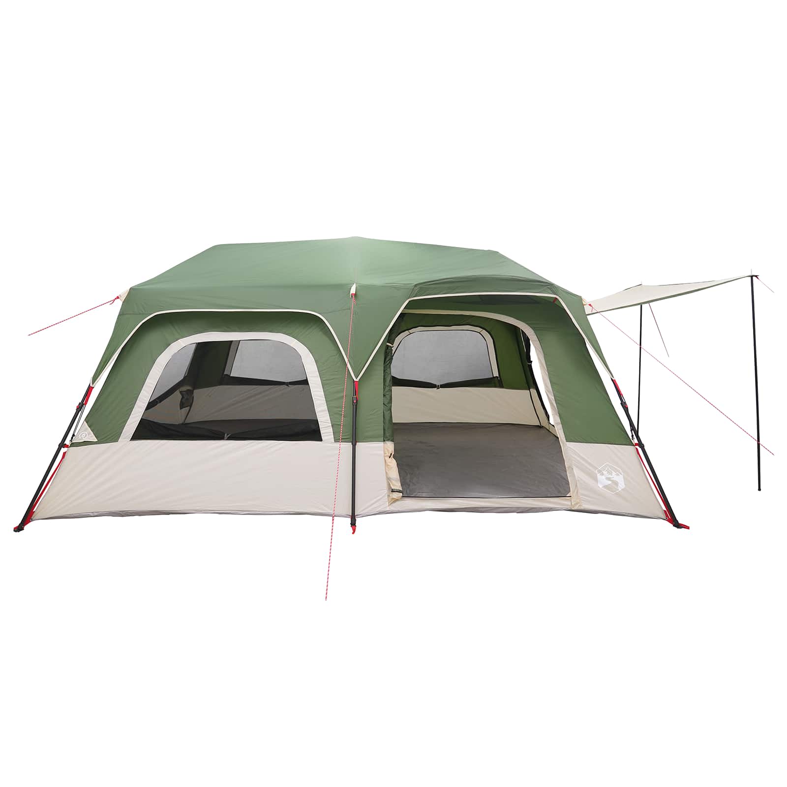 vidaXL Instant Tent 10-Person Green 185T Polyester with PU Coating