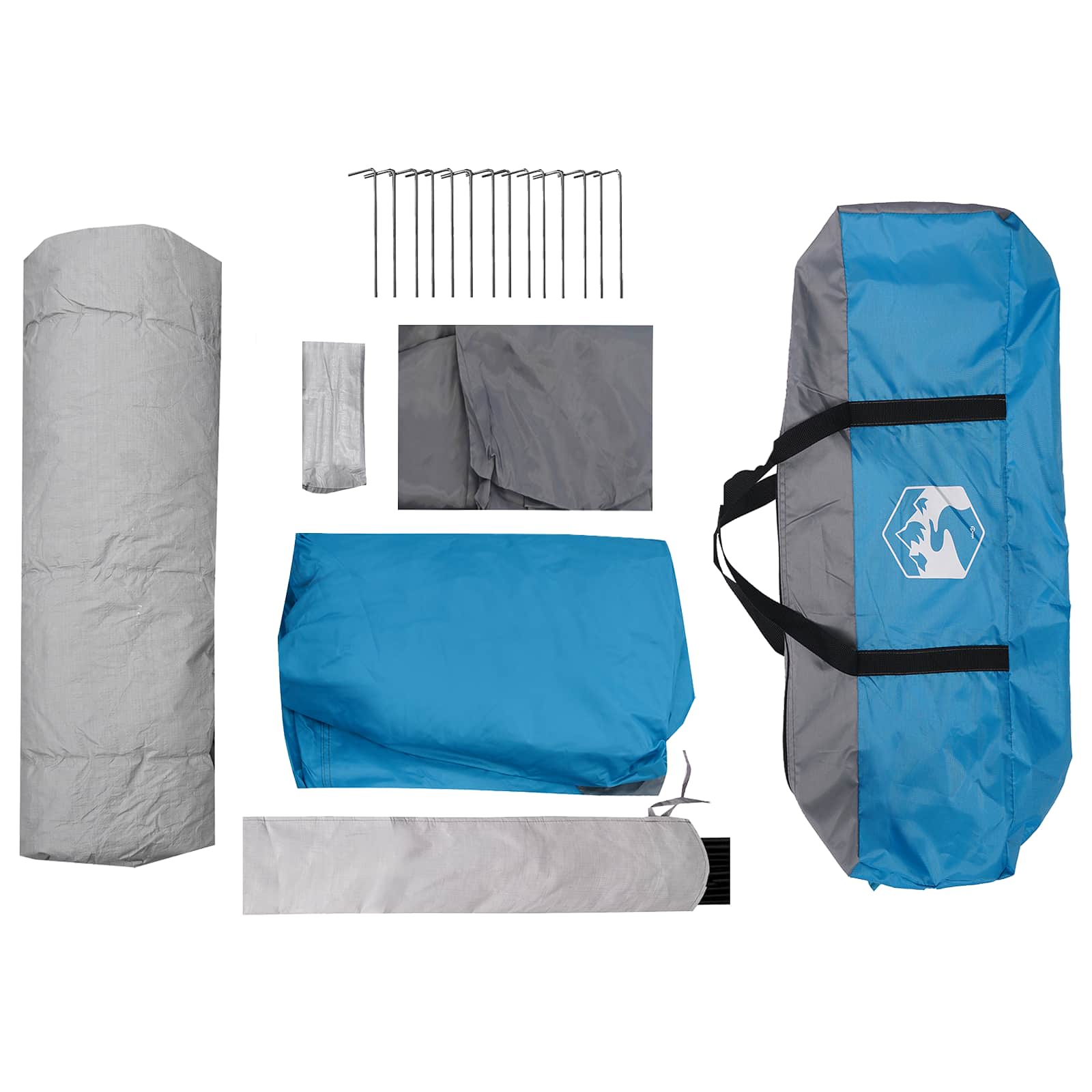 vidaXL Instant Tent 10-Person Blue 185T Polyester with PU Coating