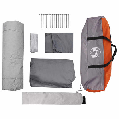 vidaXL Instant Tent 10-Person Grey and Orange